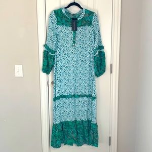 NWT Boutique Boho Maxi Dress, Size Small. Would be a cute summer coverup too!